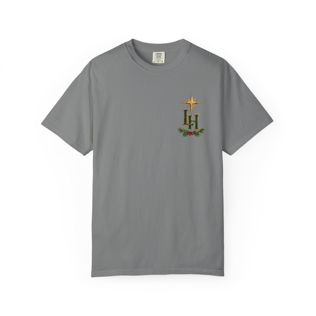 Christmas T-Shirt — "All Is Calm, All Is Bright" Church Scene Holiday Tee