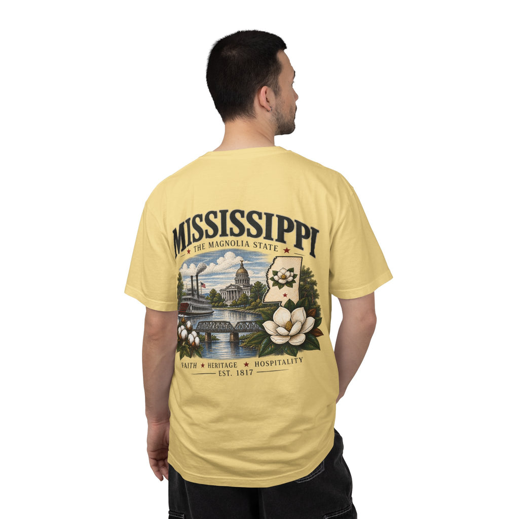 Mississippi Magnolia State T-Shirt — State Capitol & River Graphic