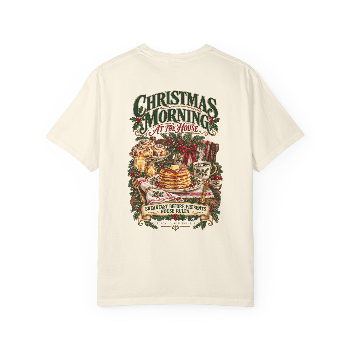 Christmas Morning Tee — Holiday Breakfast & Presents Graphic T-Shirt