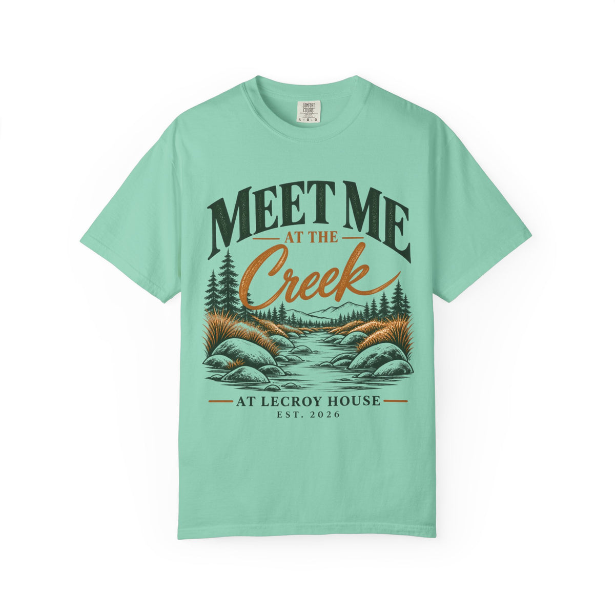 Meet Me at the Creek T-Shirt — Vintage Nature Graphic Tee for Outdoors Lovers