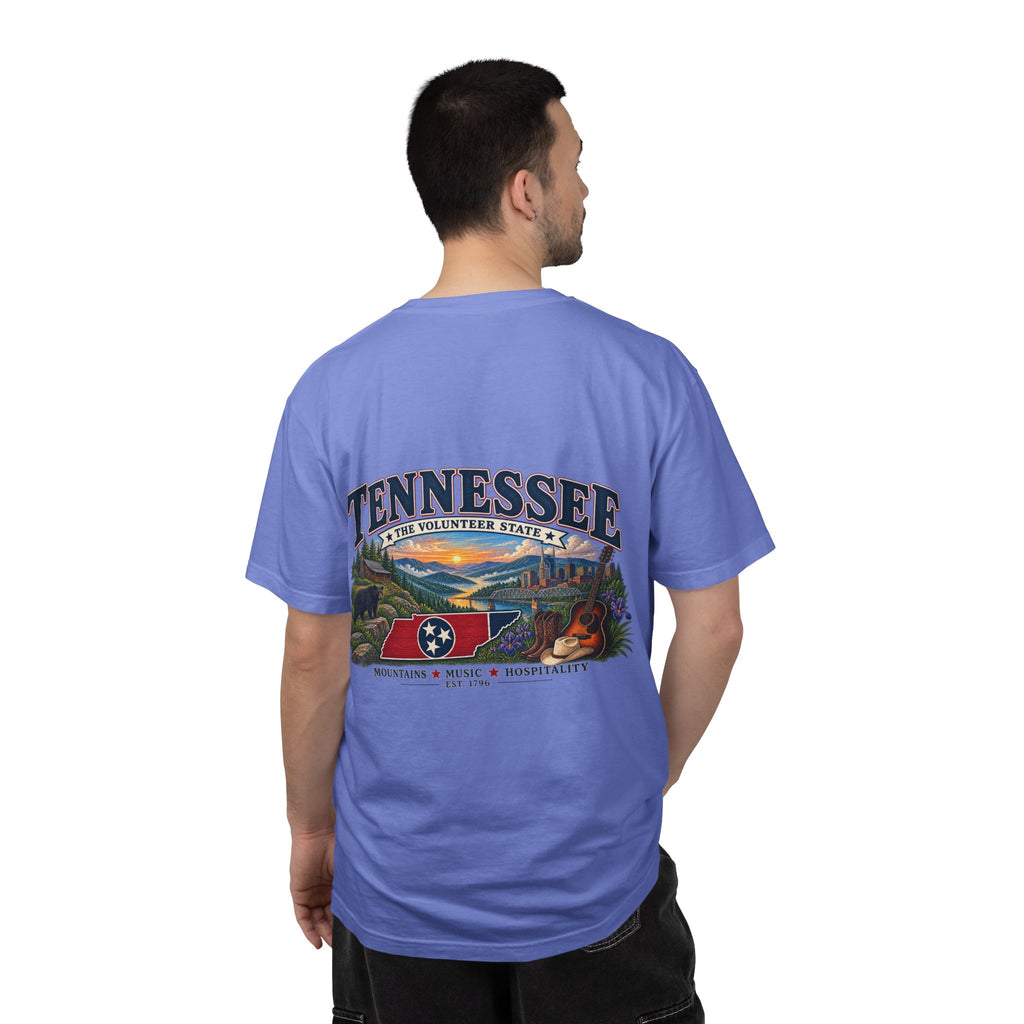 Tennessee Scenic T-Shirt — "Tennessee The Volunteer State" Vintage Travel Tee