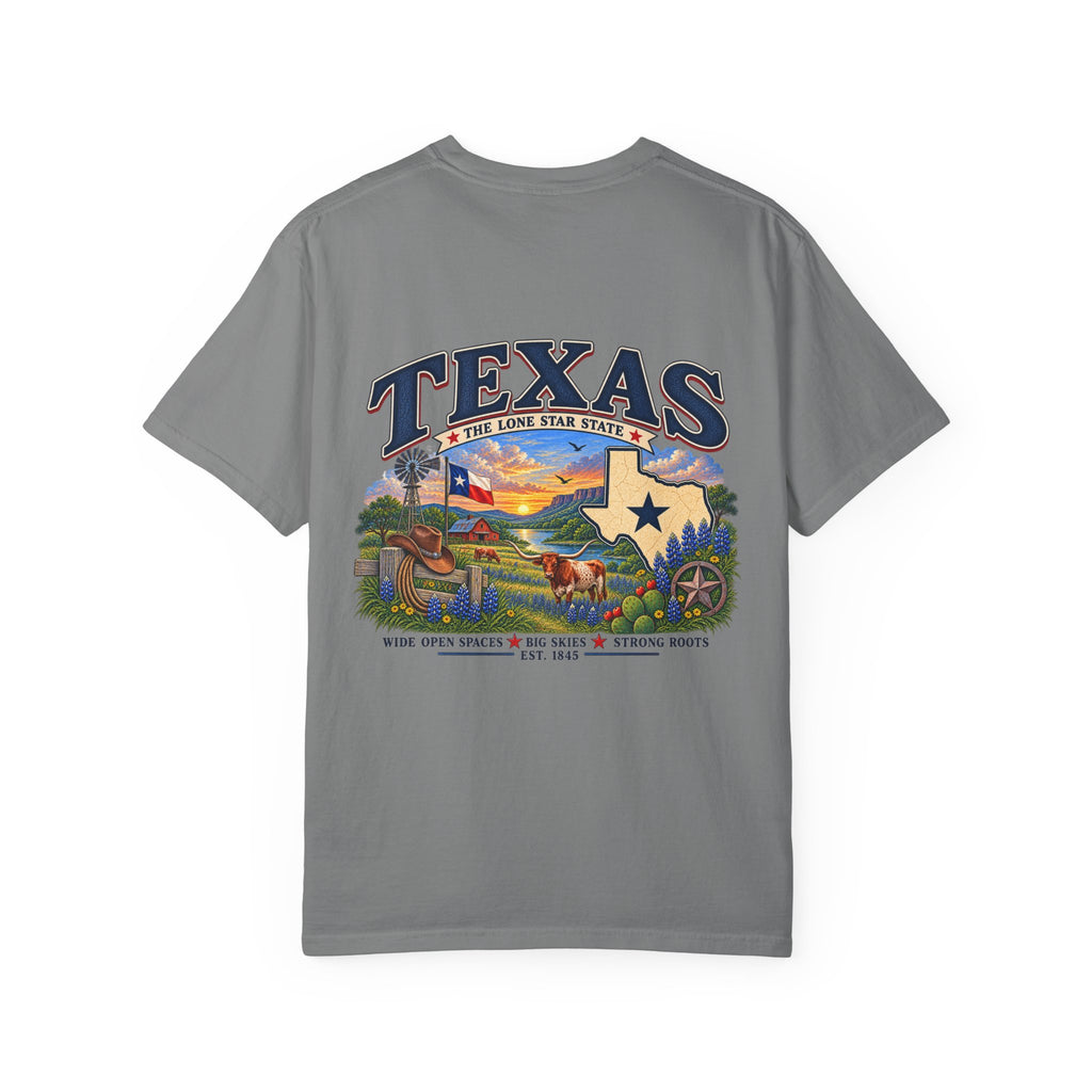 Texas Vintage Graphic T-Shirt — Lone Star State Scenic Design